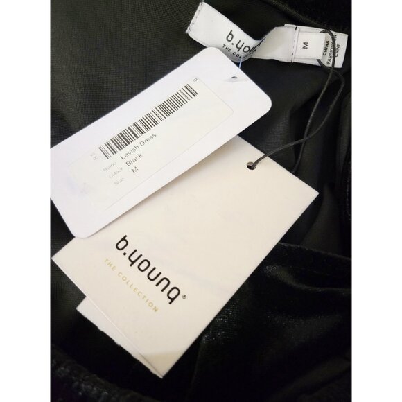 NEW - B.Young black velvet off the shoulder dress. Size medium - Picture 5 of 6